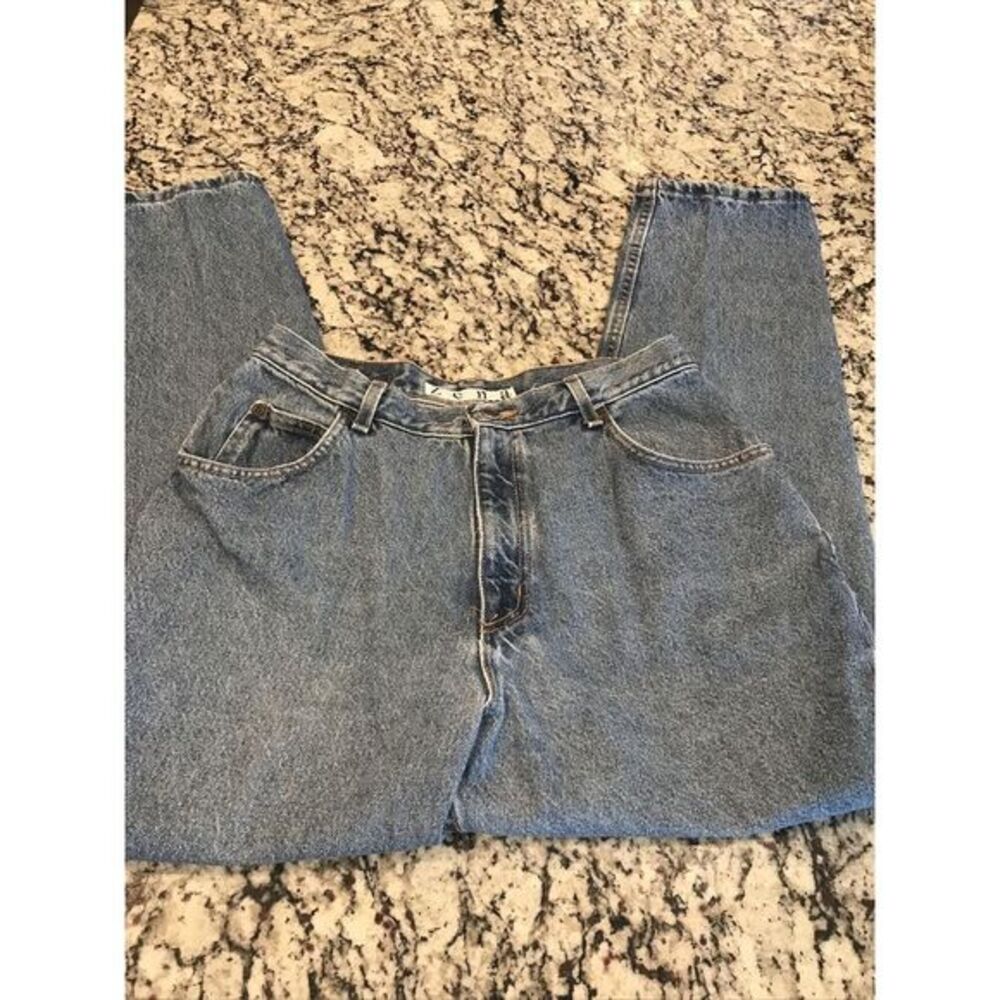 Vintage Zena Retro 80s 90s High Waist Jeans Mom Made in USA Women 12petite 28x28 - Picture 5 of 11